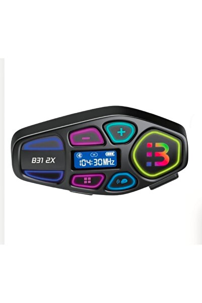 B31 2X Çiftli Interkom Sistemi Dijital Ekranlı Motosiklet Kask Kulaklığı – 6.0 Dual Core, 2x Sürücü Eşleşmeli, RGB Işıklı & FM