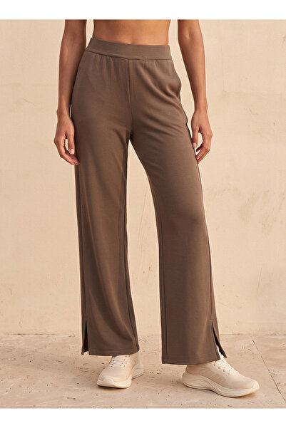 Adot Track Pants with Slit Hem