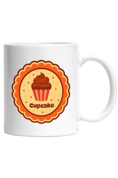 INOVATIX Cana alba personalizata, Cupcake,Briosa,Floare,Emblema,Brutarie,INOV...