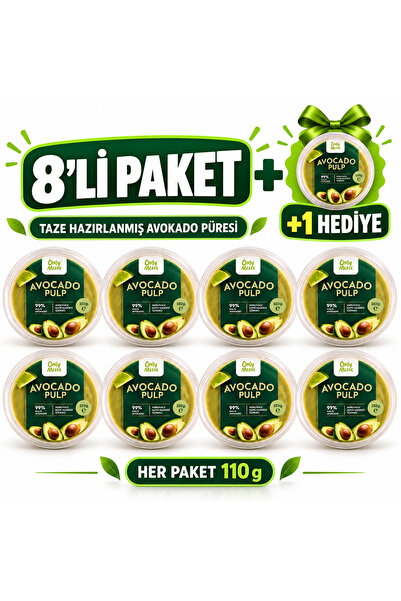 ONLY FRESH Only Mezze Avokado Püresi 8×110 g + 1 Adet 110 g Hediye