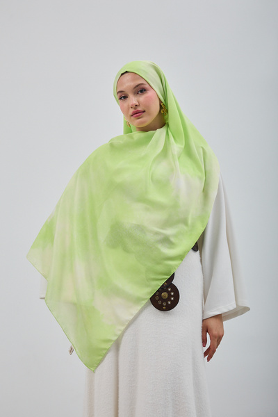 Mira İpek Patterned Cotton Soft Shawl Inspiration Series Gradient Shawl