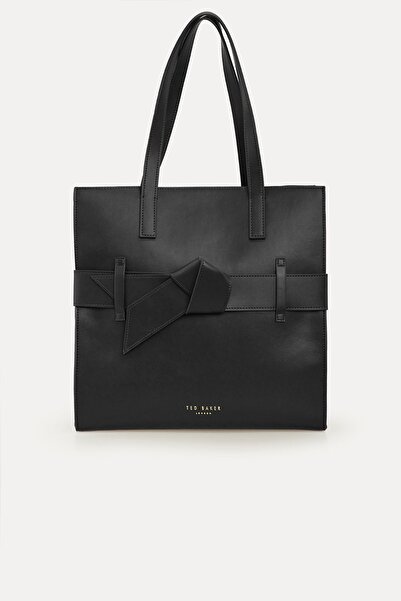 Ted Baker Siyah İkonik Fiyonk Alışveriş Çantası