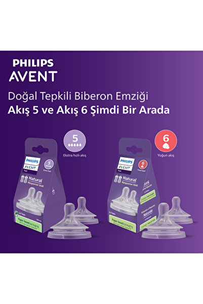 Philips Avent Biberon Emziği Seti, No : 5-6