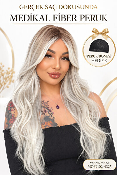 Suzan Peruk Gerçek Saç Dokusunda Medikal Peruk Tepe Kısmı Baş derisi Cilt Gör...