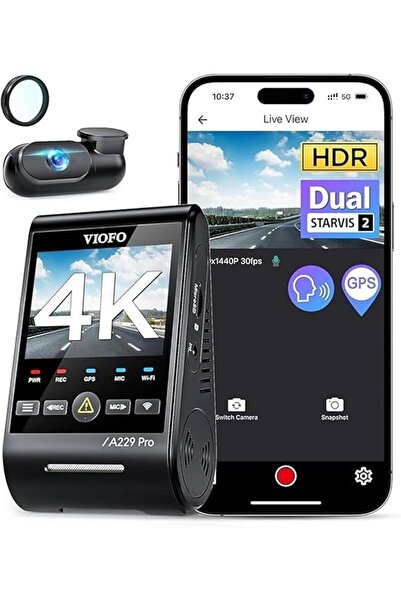 Viofo A229 Pro 4K HDR Dash Cam, Dual STARVIS 2 IMX678 IMX675, 4K+2K Front and...