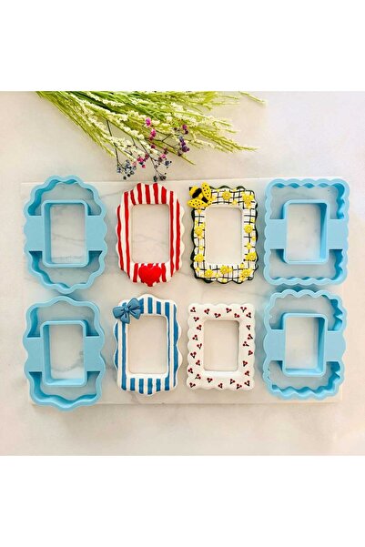 Craftelle Polimer Kil Çerçeve Kesici Seti | Mini Fotoğraf Çerçevesi Kalıbı | ...