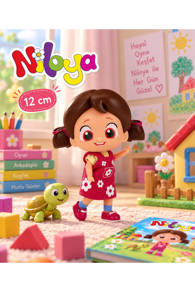NUNU Niloya Tosbik Figure Set – 12 cm Niloya Doll and Tosbik Toy Figure Educational Toy