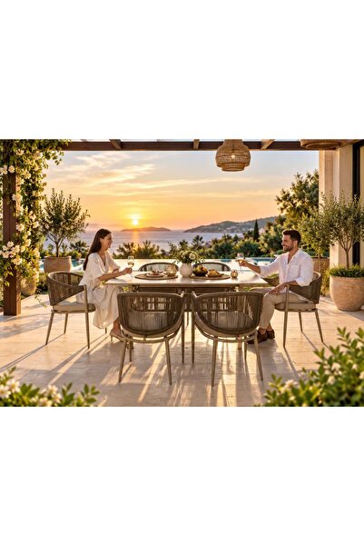 Balconica Vela Bahçe Balkon Bahçe Yemek Takımı 6 Kişilik