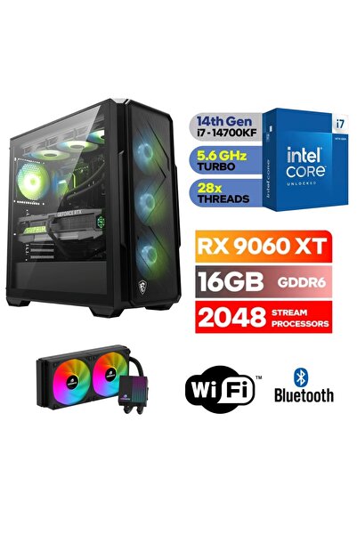 ASUS ŞAFAK-GAMİNG PC Intel Core i7 14700KF 32GB RAM RX 9060 XT 16GB 500GB M.2...