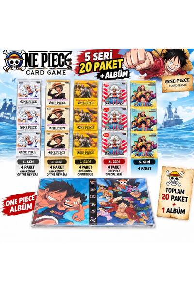 CANTEX TECH One Piece Playing Card 5 Series 20 Packs in One + 120 Card Album ...