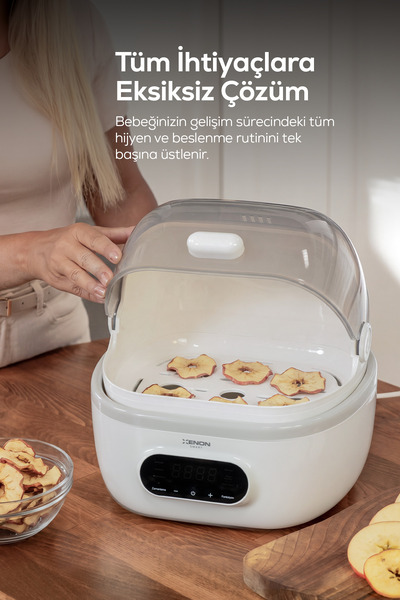 Xenon Smart Biberon Sterilizatörü | Buharlı, Kurutucu, Mama Isıtıcı, Mobil Kontrol, Akıllı (X1001)