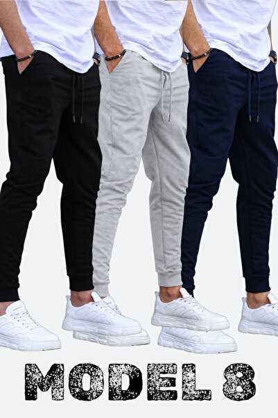 TORUK MAKTO Σετ 3 τεμαχίων Unisex Ριμπ Φούτερ Παντελόνια Φόρμας σε Κανονικό Μ...