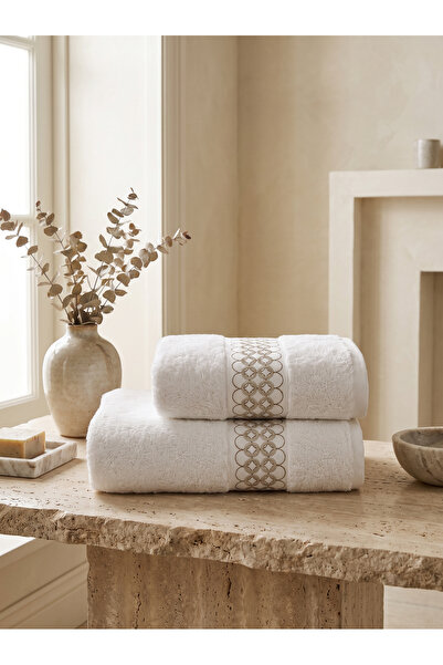 Dantela Nomad 2-Piece Embroidered Bath Towel Set