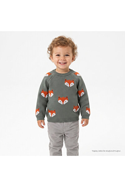 ebebek Hello Baby HelloBaby Erkek Bebek Kazak Bisiklet Yaka Long Sleeve