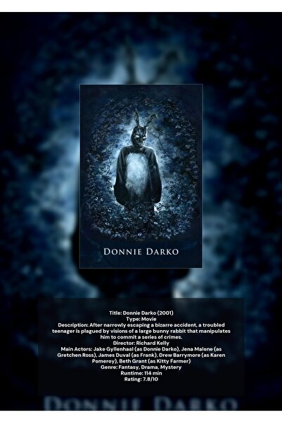OEM Αφίσα Ινφογραφικό Donnie Darko, Καλτ Φιλμ SF, Χαρτόνι 250γρ, Α4