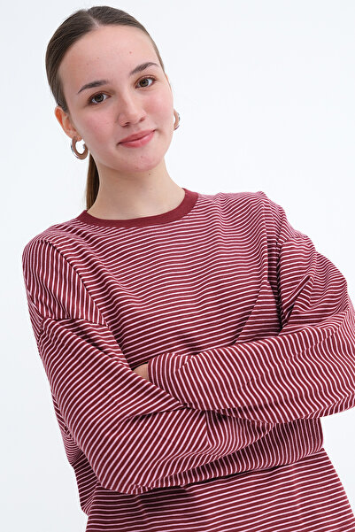 Addax Çizgili Uzun Kollu T-shirt P10752