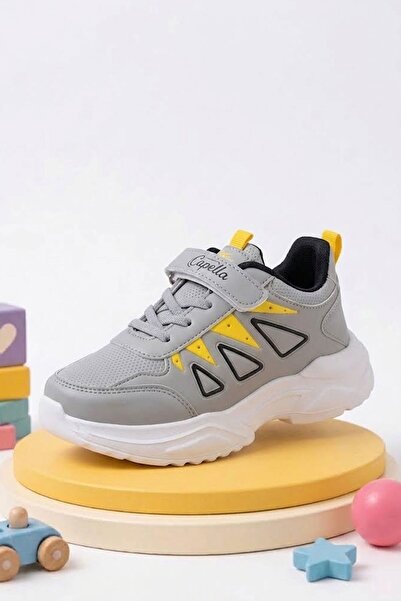 AlbiShoes Unisex Kız Erkek Çocuk Cırtlı Kışlık Mevsimlik Rahat Sneaker Günlük...