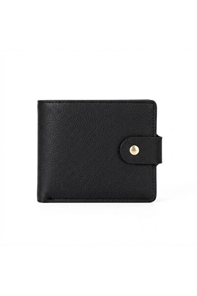Nevara Elegant Black Snap Closure Wallet with Multiple Slots for Cards, Cash,...