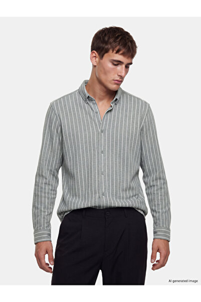 LC Waikiki Cămașă pentru bărbați cu dungi slim fit