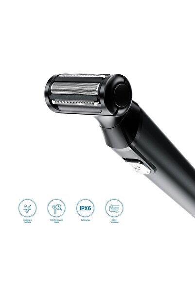 Polosmart PSR103 Erkek Vücut Bakım Cihazı & Tıraş Makinesi - 2 Başlıklı IPX6 ...