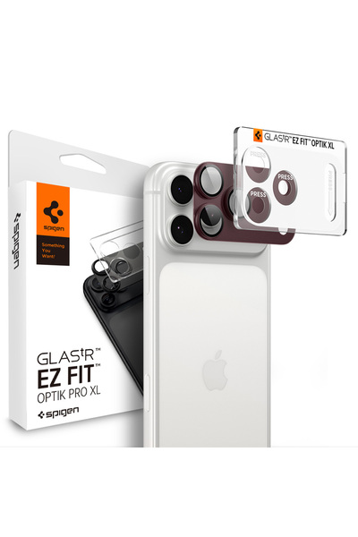 Spigen Optik.tR EZ Fit Pro XL Γυαλί Κάμερας για iPhone 18 Pro Max, Κερασί