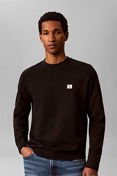 Calvin Klein Cl Ls 350Trry Wvn Lbl Cn Swtshrt Erkek Bisiklet Yaka Sweatshirt ...