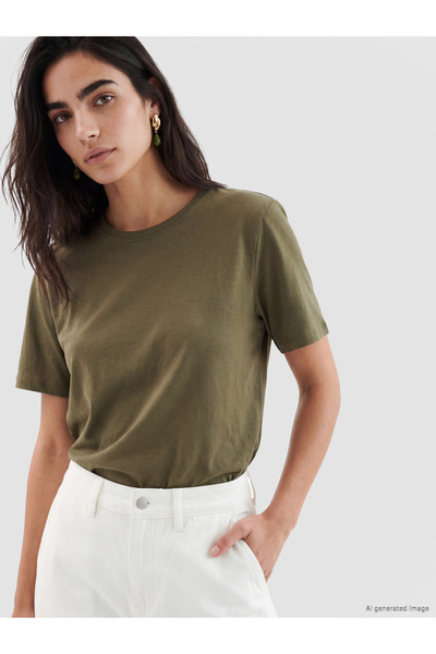 LC Waikiki Tricou de damă cu guler rotund, 100% bumbac