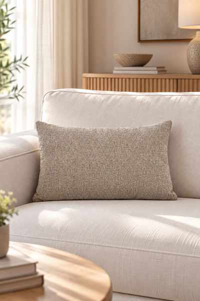 texta home deco Otantik Dokuma Kırlent Kılıfı - Bej - 30x50 cm