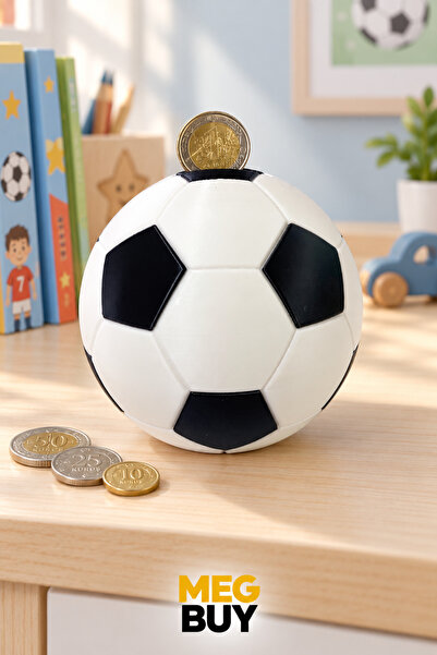 MEGBUY Futbol Topu Şeklinde Kumbara Çocuklar İçin Bozuk Para Kumbarası Dekora...