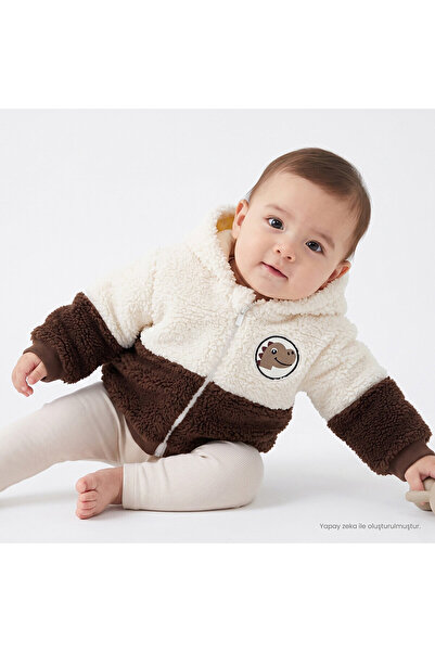 ebebek Hello Baby HelloBaby Erkek Bebek Welsoft Mont Hayvan Baskılı Fermuarlı...