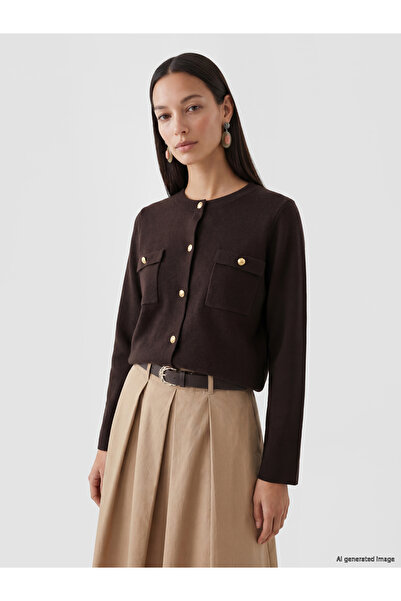 LC Waikiki Crew Neck Women's Knitwear Cardigan