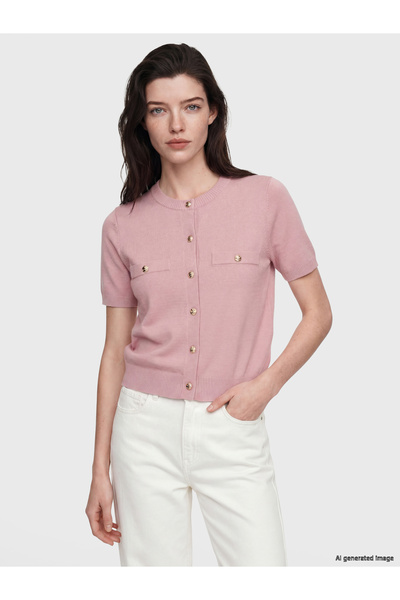 LC Waikiki Cardigan tricotat de damă cu guler rotund