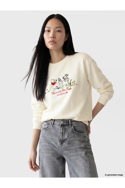 LC Waikiki Hanorac gros de damă cu imprimeu Winnie the Pooh