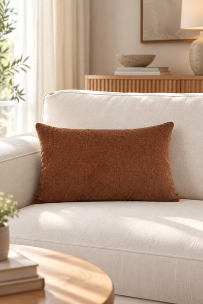 texta home deco Otantik Dokuma Kırlent Kılıfı - Kiremit - 30x50 cm
