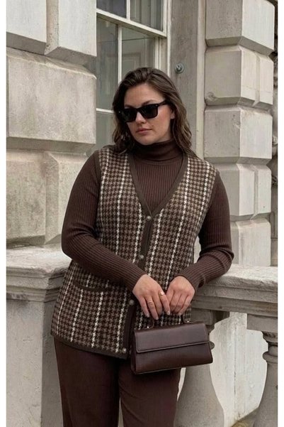 onno style women سترة نسائية منسوجة من الفولاذ الملون بنمط جلد الغزال