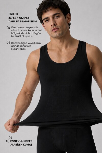 DWOY Men's Athlete Corset Waist Chest Belly Toning and Firming Corset for Upr...