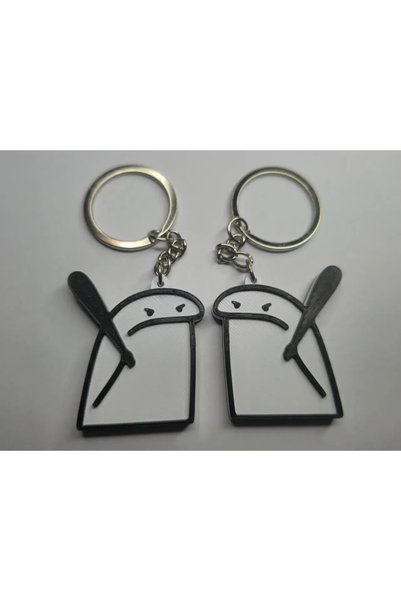 BNB ART Flork Angry Couple Keychain Set (2 Pieces)