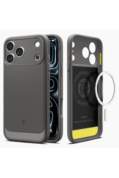 Spigen Husa de protectie Rugged Armor MagSafe, compatibila iPhone 18 Pro si i...