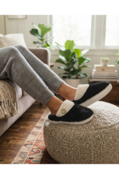 Enes Ayakkabıcılık Women's Button Detailed, Soft, Plush, Washable Home Slippe...