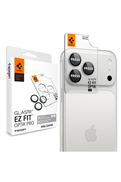 Spigen Set of 2 Spigen Camera Protection, Optik.tR EZ Fit Pro Camera Glass, f...
