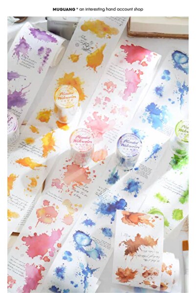 İthal H6-2M Blended Watercolor Washi Tape