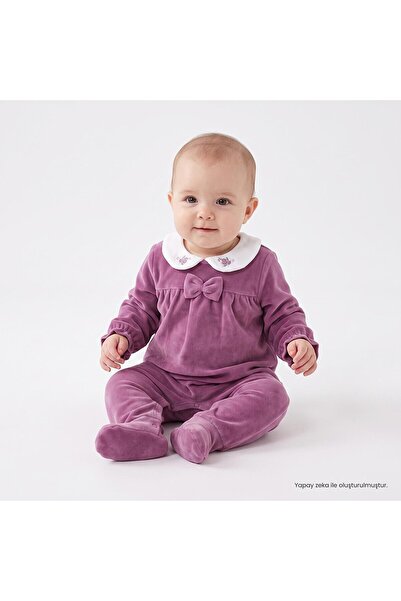 ebebek Hello Baby HelloBaby Yenidoğan Kadife Patiksiz Tulum