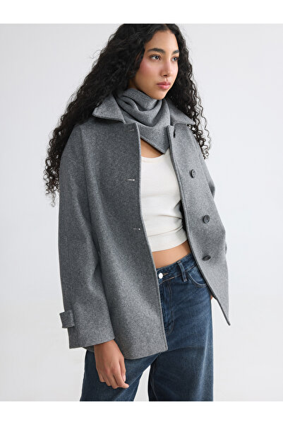 LC Waikiki Shirt Collar Women's Cachet Coat