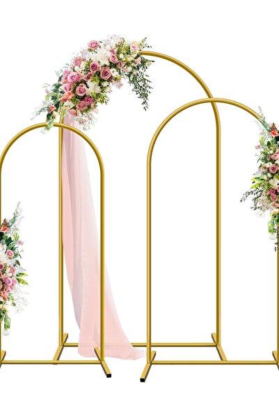 Dotail Set de 3 arcade decorative, 1,8 m, 2 m și 2,2 m, Suport pentru fundal ...
