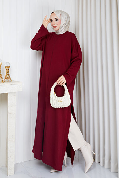 Pamuk Butik Women's Slit Detailed Long Full Length Tunic