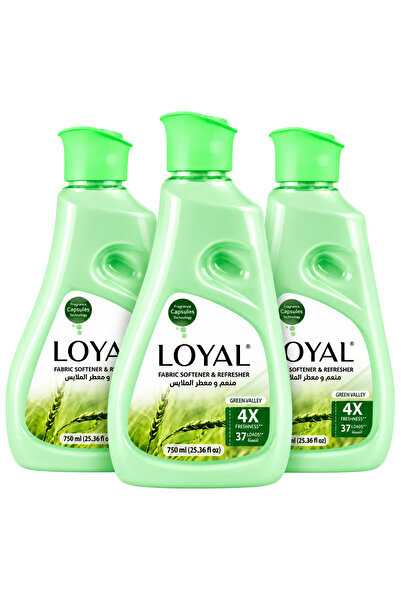 Generic Brand Loyal Fabric Softener, Green Valley - 750 ml x 3