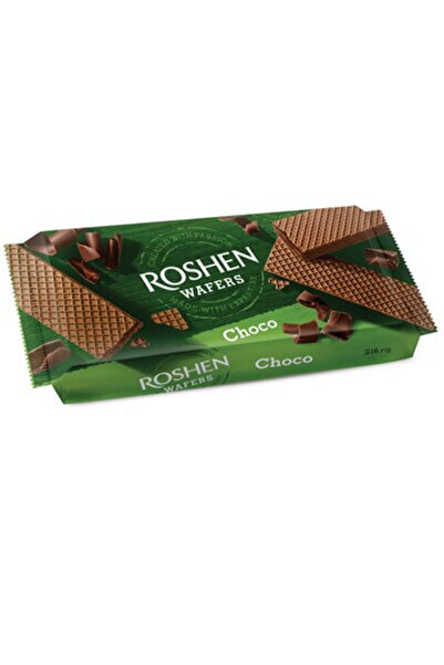 Roshen Biscuiți tip napolitană cu cremă de cacao, Roshen, 216 g
