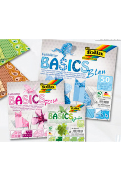 Folia – Basic Origami Paper 50 sheets 15 x 15 cm Brown