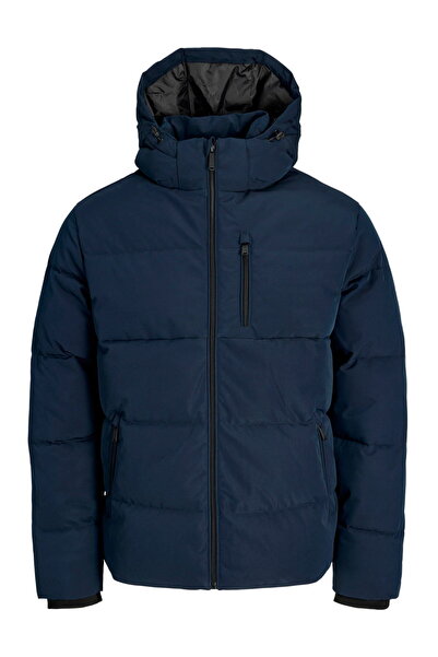 Jack & Jones Men's Zipper-Closed Hooded Inflatable Jacket - Becks