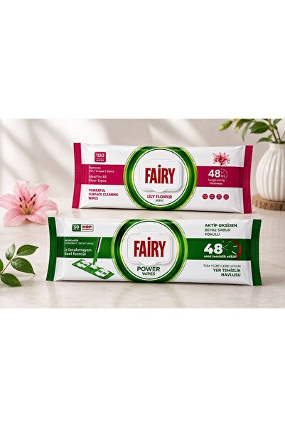 Fairy Fairy White Soap Flower Lily Scent Wet Wipes - 2 Packs (100 Wipes + 50 ...